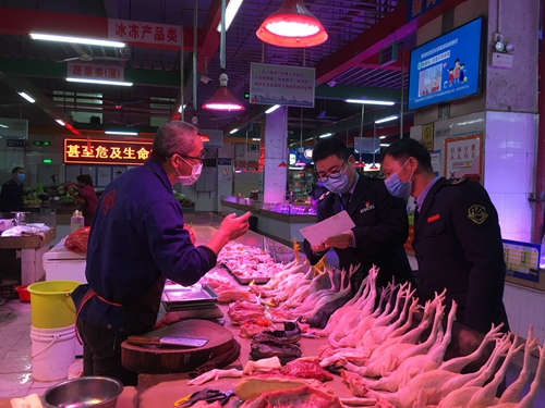 广西南宁市市场监管局强化疫情期间农贸市场监管